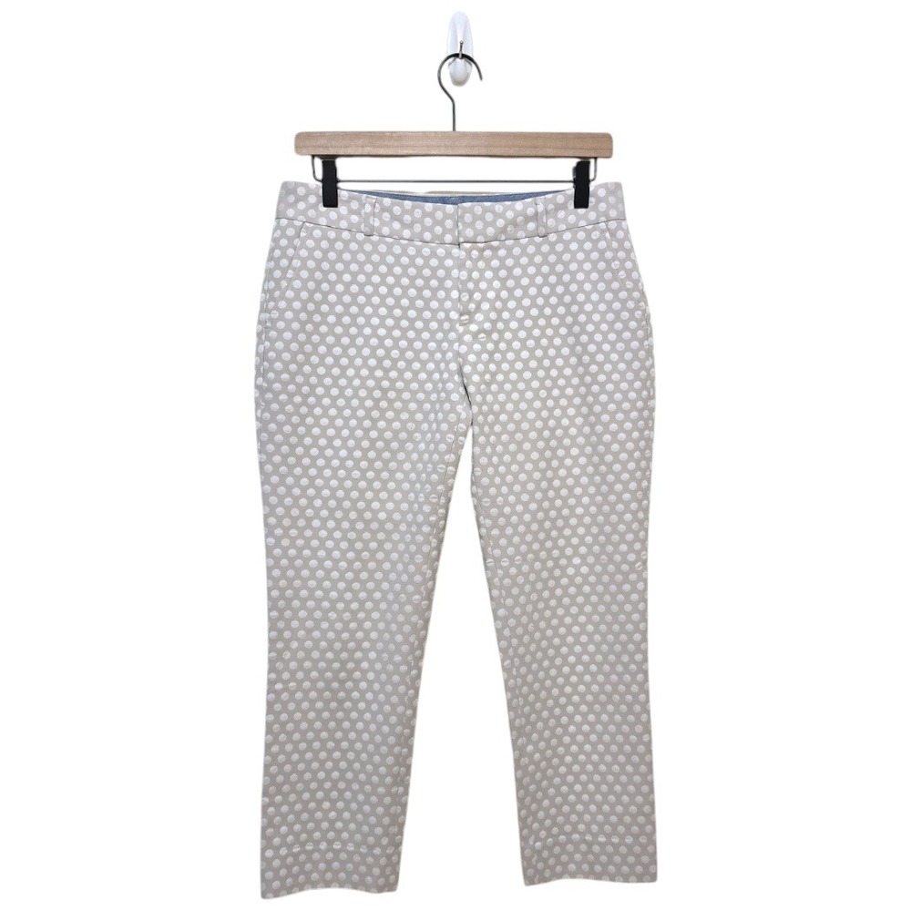 Banana Republic Factory Dotted Jacquard Hampton Fit Crop Pants Sz 4P